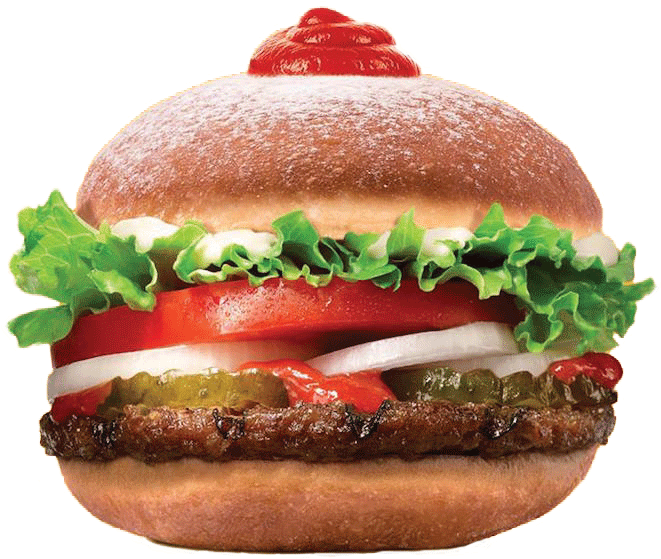 Chanukah Doughnut Fit For A King - Burger King Donut Whopper PNG with transparent background
