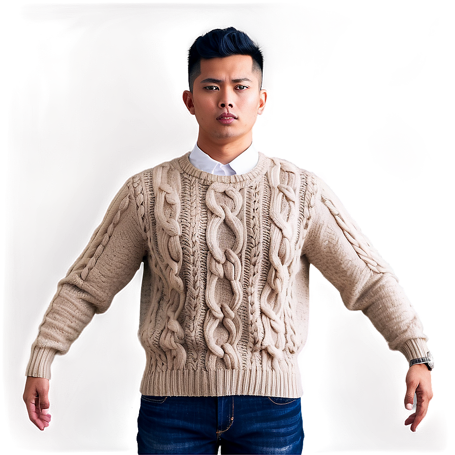 Classic Cable Knit Sweaters Png Nin6