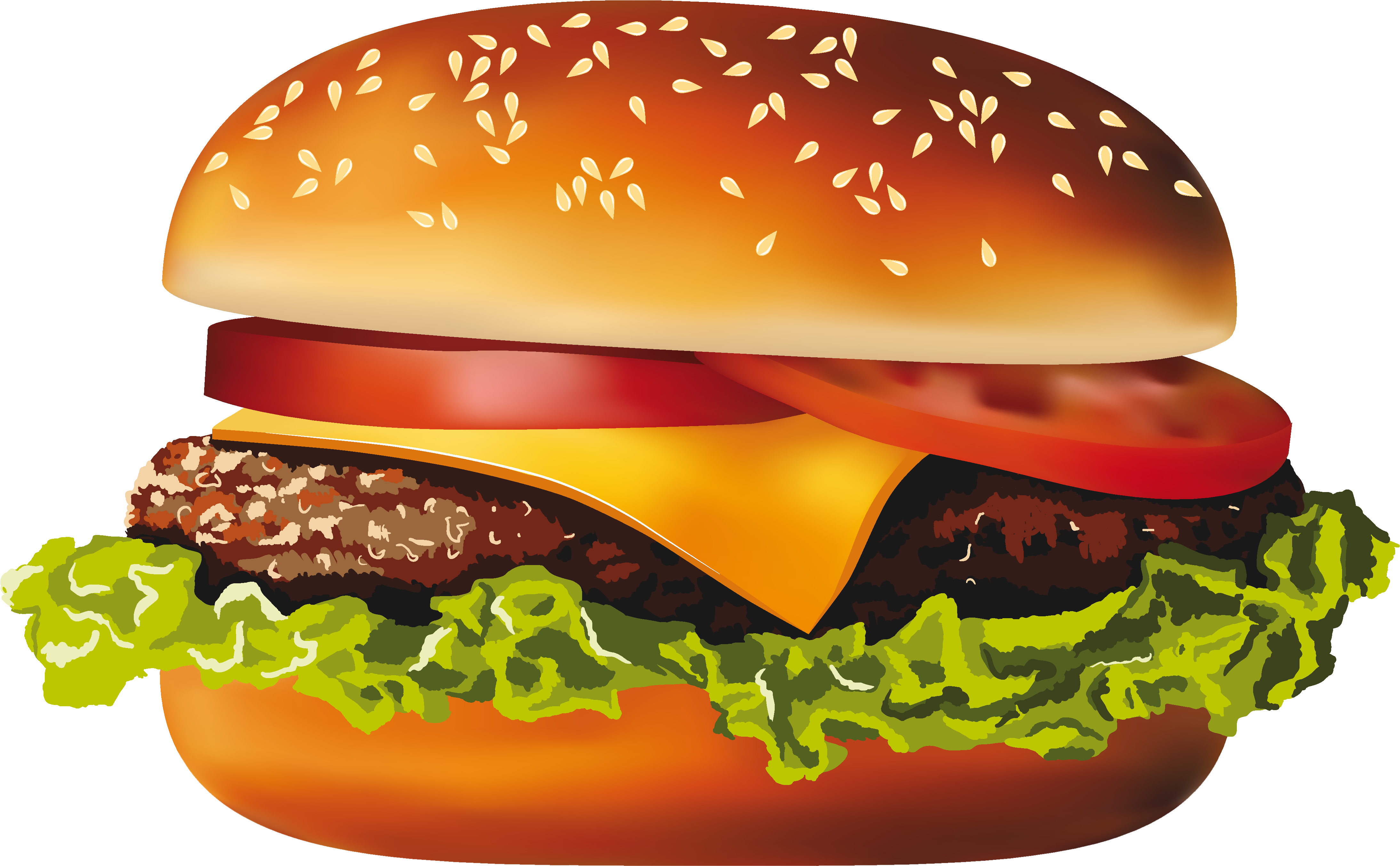 Classic Cheeseburger Illustration