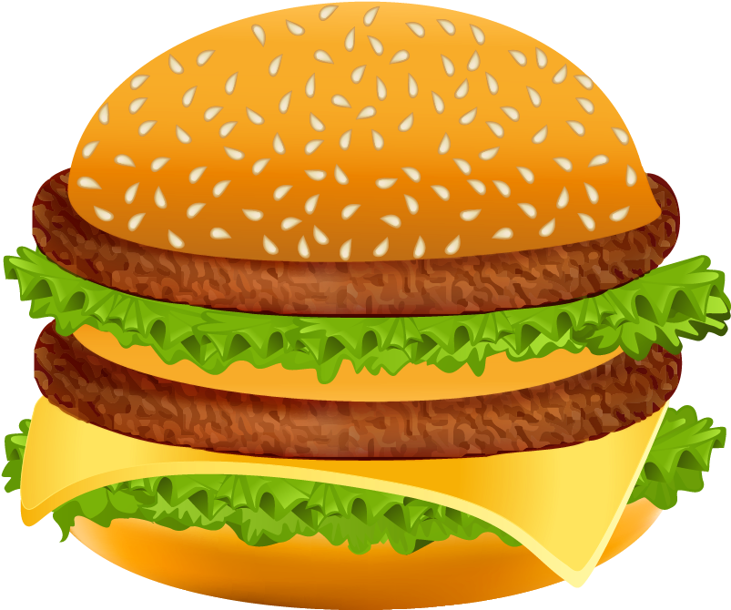 Classic Cheeseburger Illustration