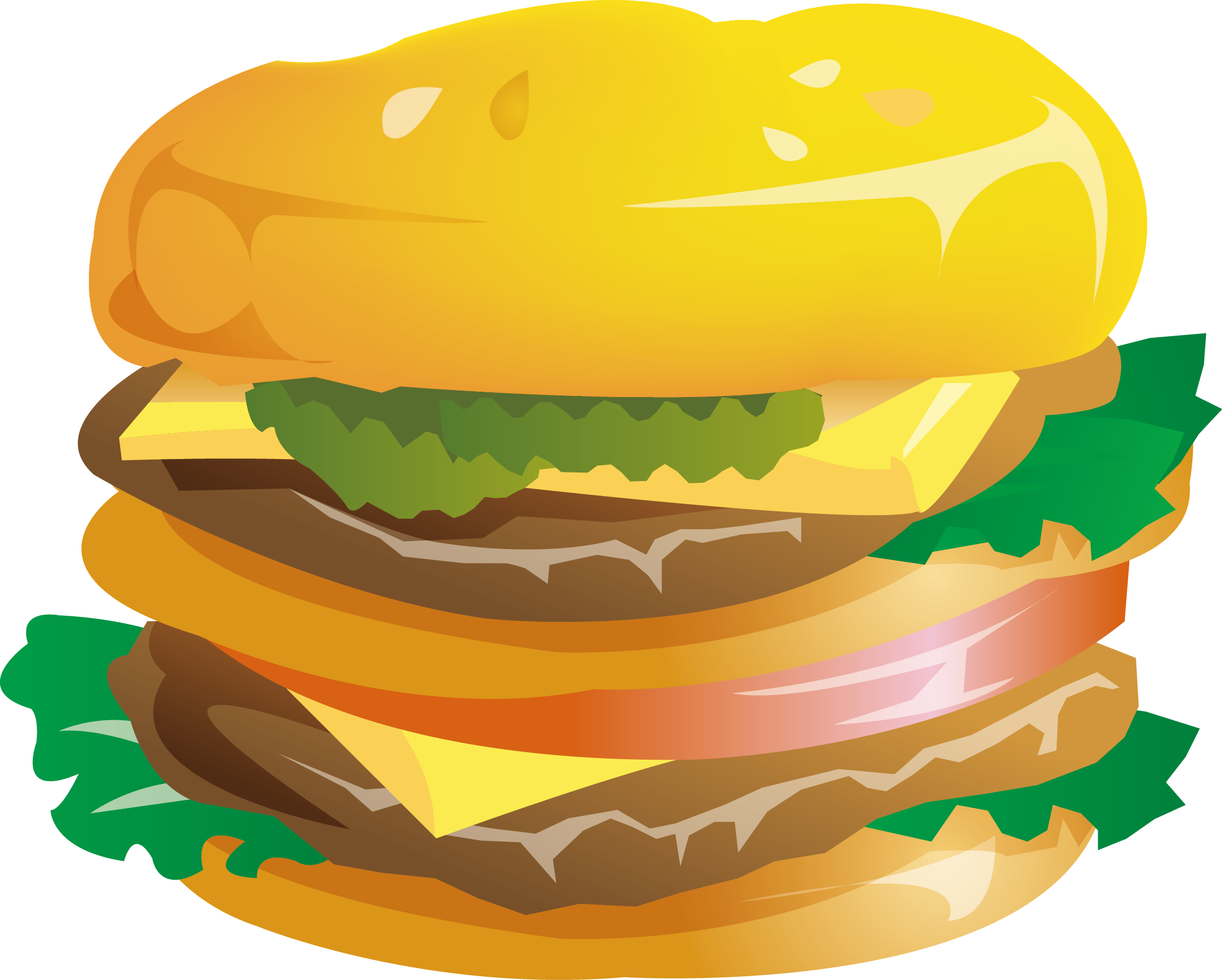 Classic Cheeseburger Illustration.png PNG with transparent background