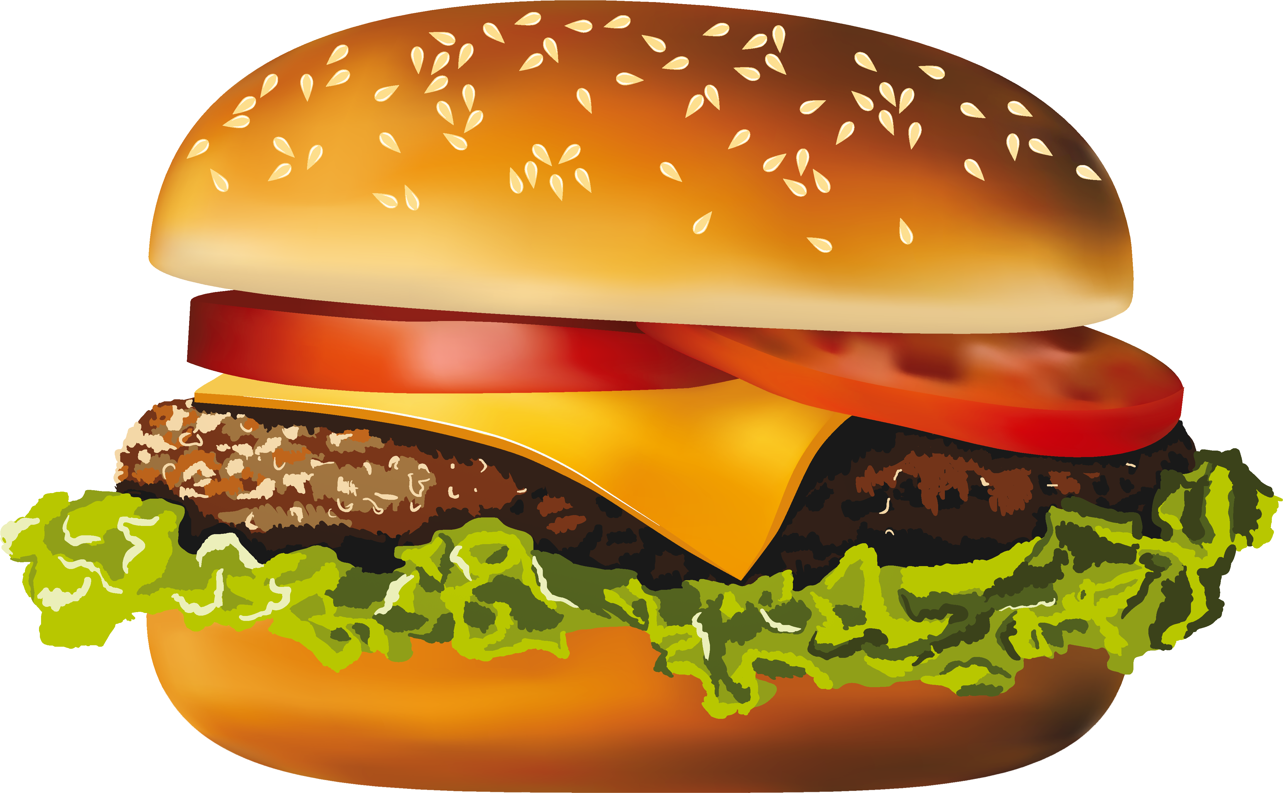 Cheeseburger Clipart Transparent Background - Transparent Background Cheeseburger Clipart, HD Png Download PNG with transparent background