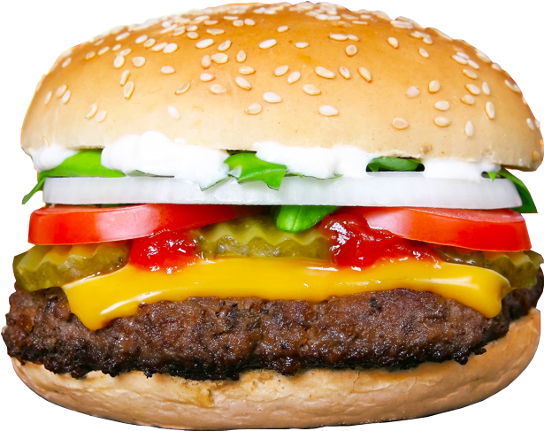 Classic Cheeseburger Transparent Background