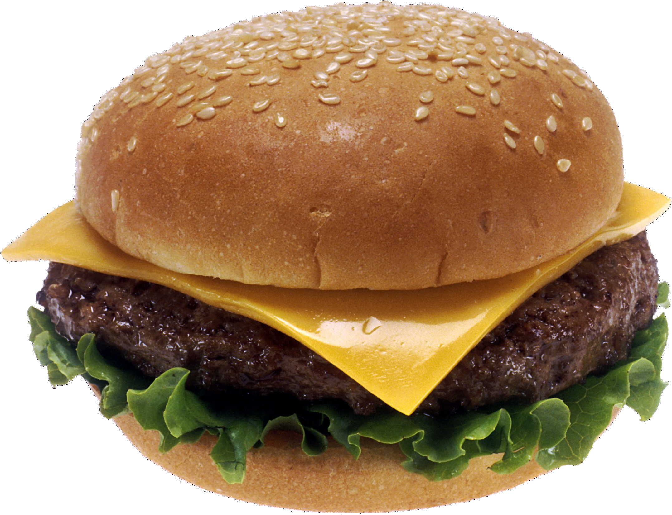 Hamburger, Burger Png Image - Cheeseburger On A Bun, Transparent Png PNG with transparent background