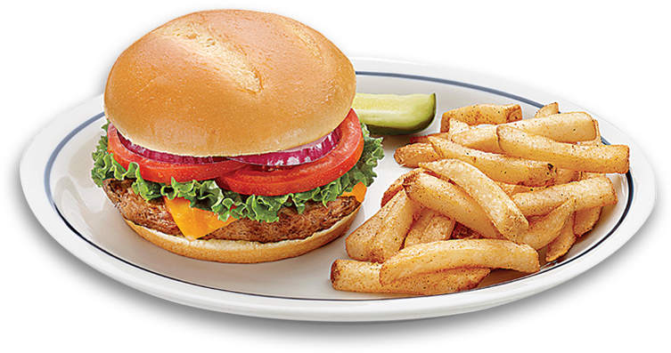 Cheeseburger And Fries Png - Cheeseburger With Fries Png, Transparent Png PNG with transparent background