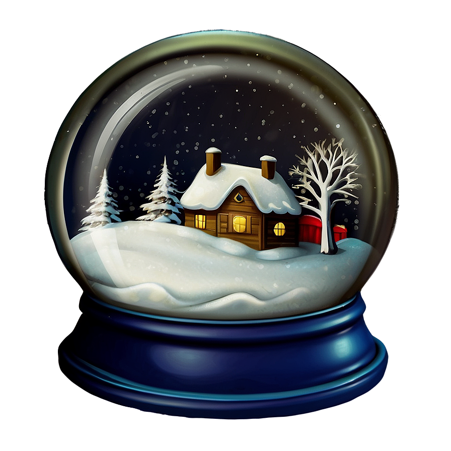 Classic Christmas Snow Globe Png 06252024