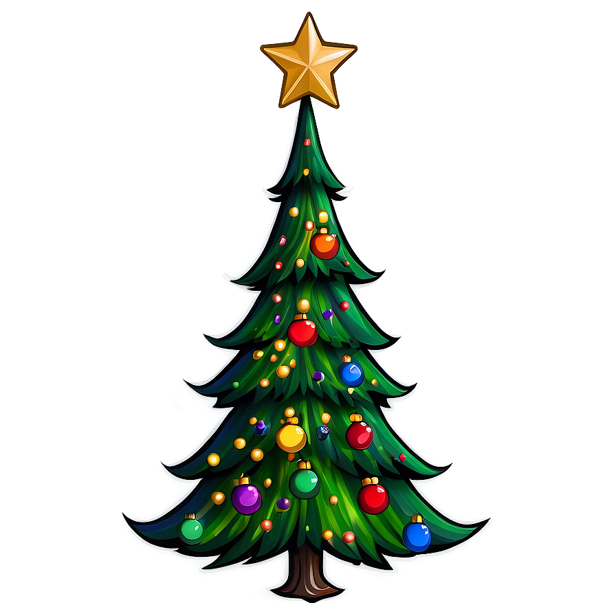 Classic Christmas Tree Design Png Lyu90