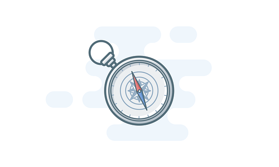 Classic Compass Illustration PNG with transparent background
