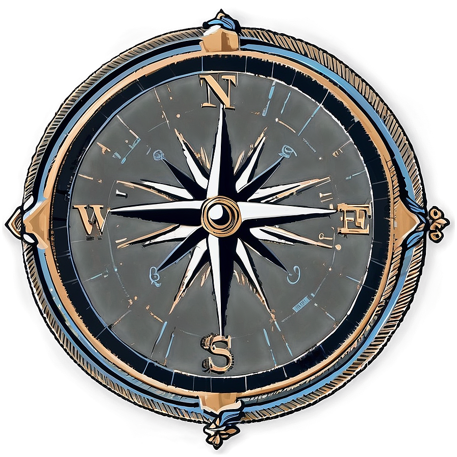 Classic Compass Rose Representation Png 05252024