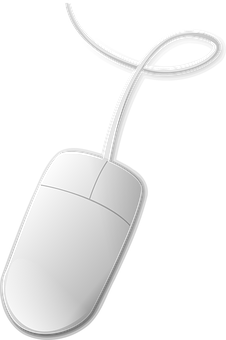 Classic Computer Mouse Vector PNG with transparent background