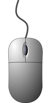 Classic Computer Mouse Vector PNG with transparent background