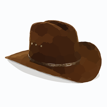 Classic Cowboy Hat Illustration PNG with transparent background
