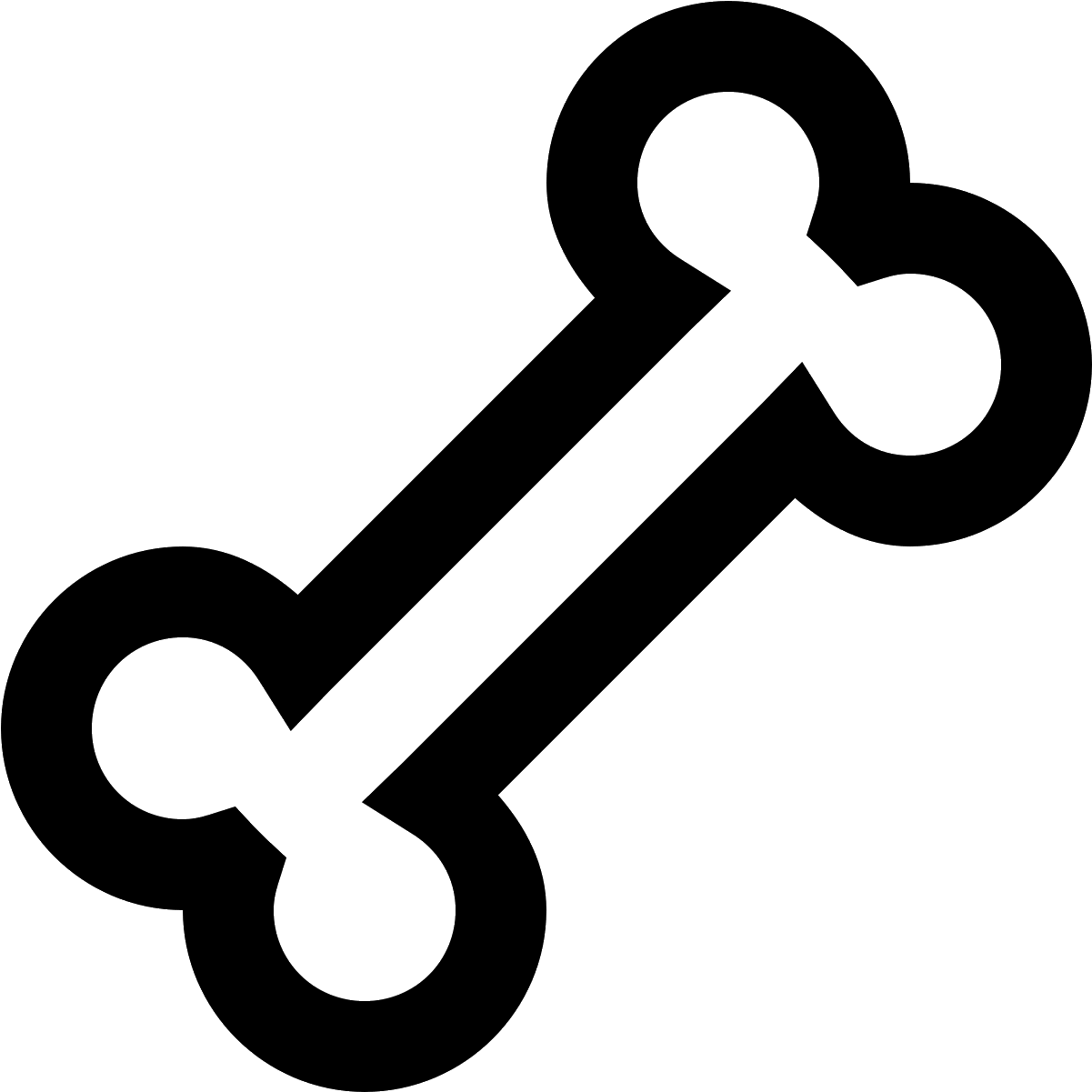Classic Dog Bone Icon PNG with transparent background