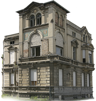 Classic European Style House PNG with transparent background