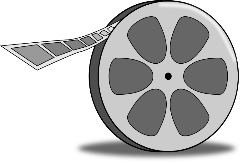 Classic Film Reel Illustration PNG with transparent background