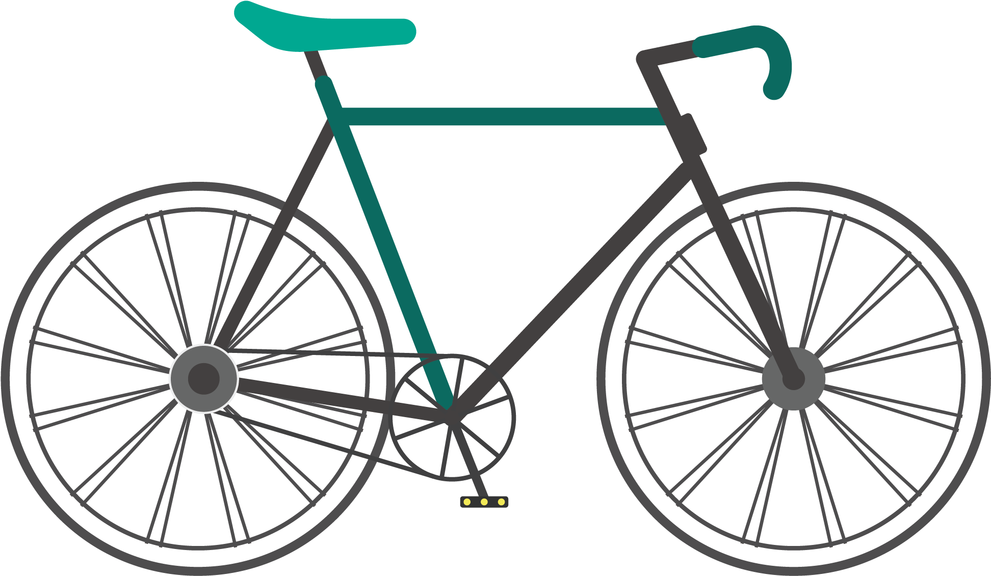 Classic Fixed Gear Bicycle Illustration