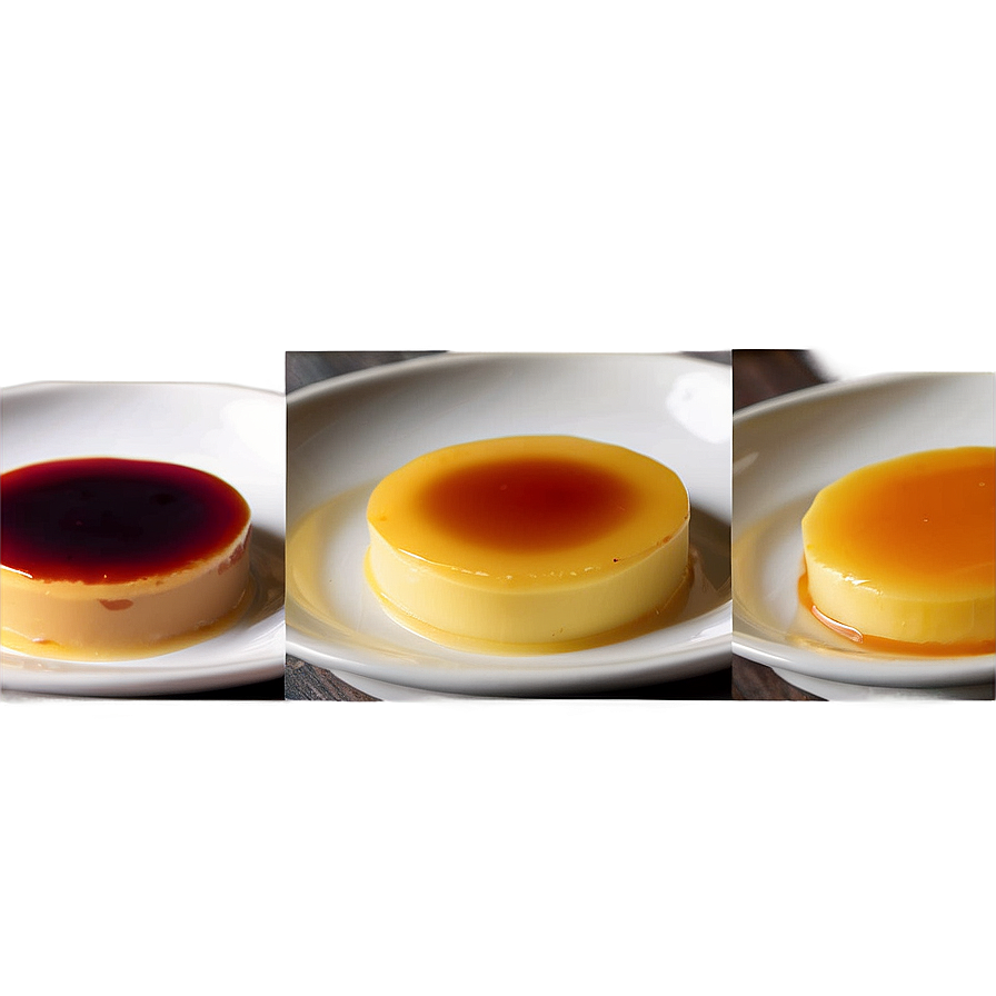 Classic Flan Dessert Preparation Png 82