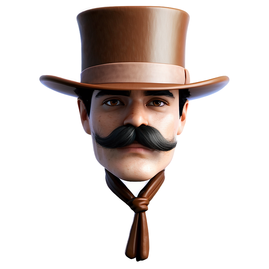 Classic Gentleman Mustache PNG 05042024 PNG image with a transparent background, free high-resolution download
