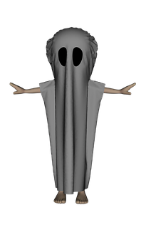 Classic Ghost Costume PNG with transparent background