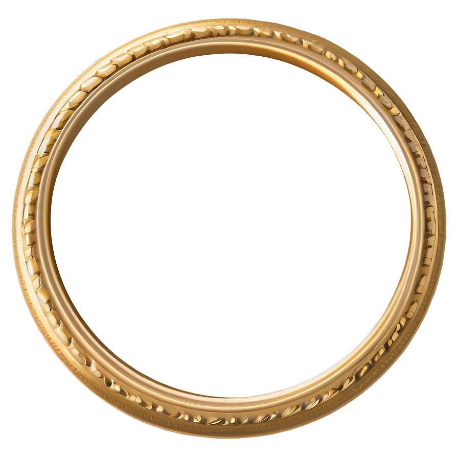 Classic Gold Circle Frame PNG 10 PNG image with a transparent background, free high-resolution download