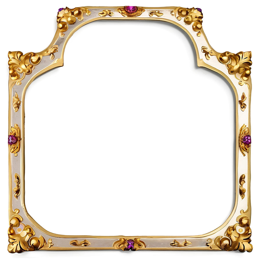 Classic Gold Frame Border PNG   ftp52 PNG with transparent background