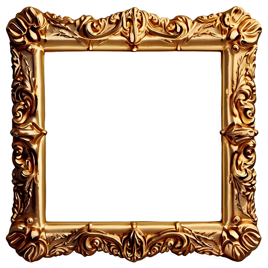 Classic Gold Frame Border PNG   hjy5 PNG image with a transparent background, free high-resolution download