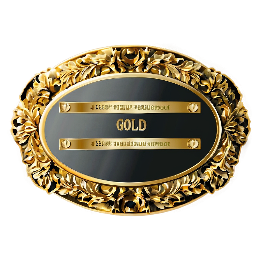 Classic Gold Plaque Png 06262024