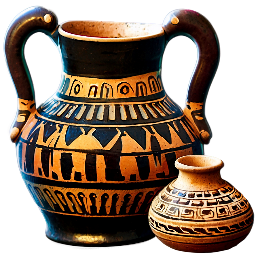 Classic Greek Pottery PNG 06202024 PNG with transparent background