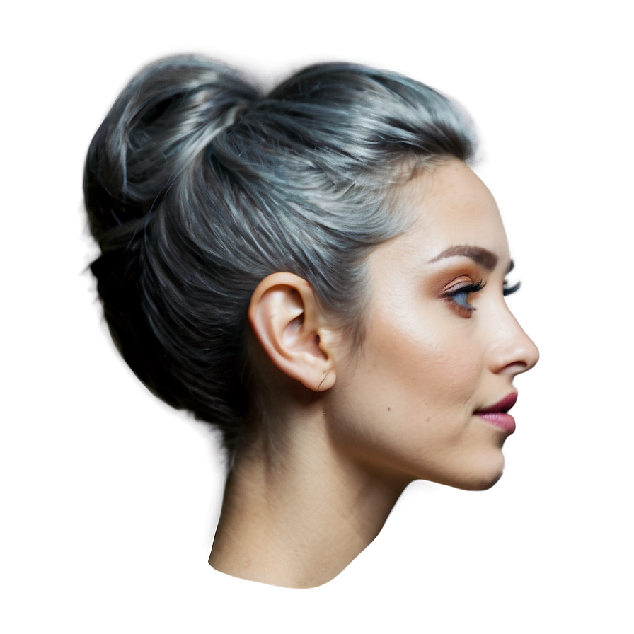 Classic Grey Hairdo Png 06282024