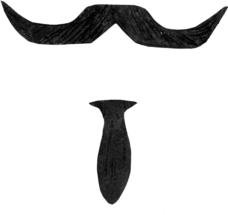 Classic Handlebar Moustacheand Goatee Illustration