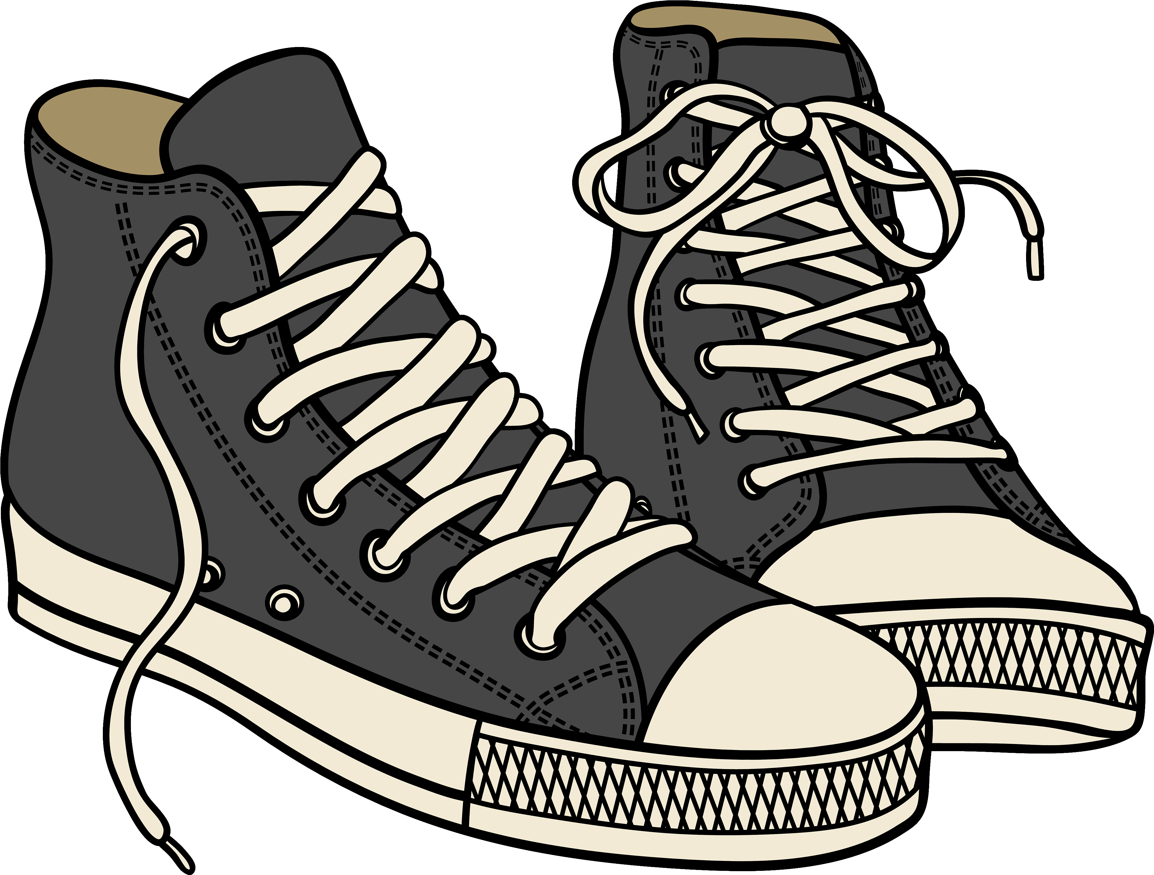 Classic High Top Sneakers Illustration