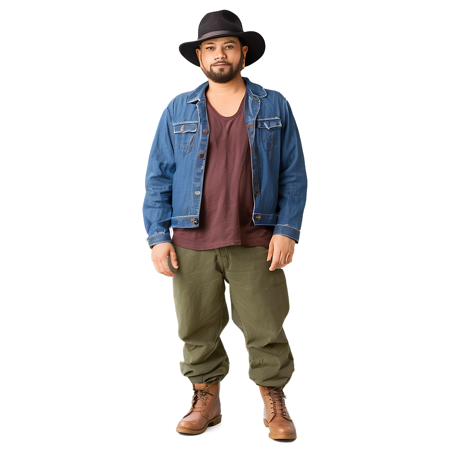 Classic Hobo Outfit Png 06242024