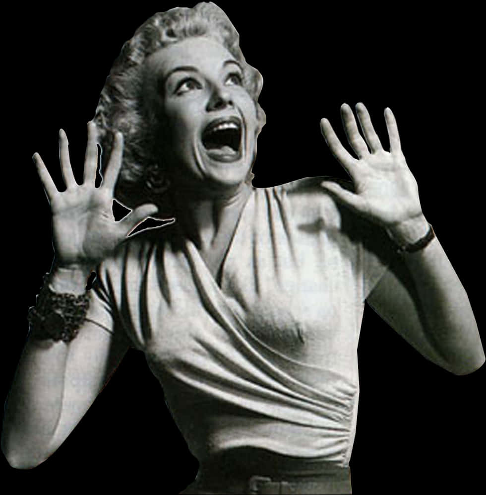 Classic Horror Scream PNG with transparent background