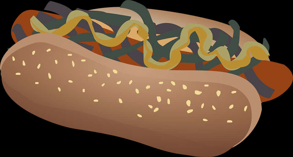 Classic Hot Dog Illustration