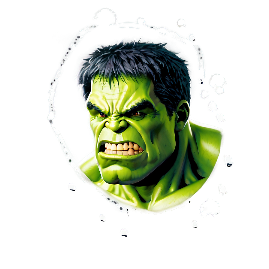 Classic Hulk Face Png 41