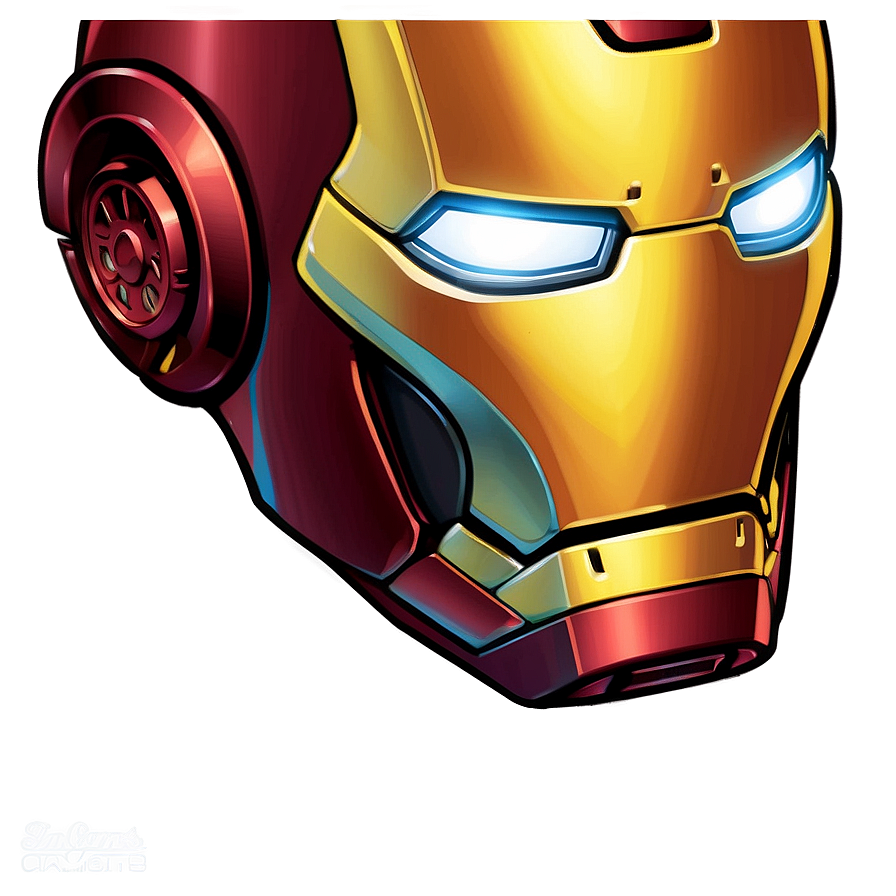 Classic Iron Man Helmet Art Png Lpq