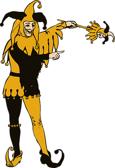 Classic Jester Illustration PNG with transparent background