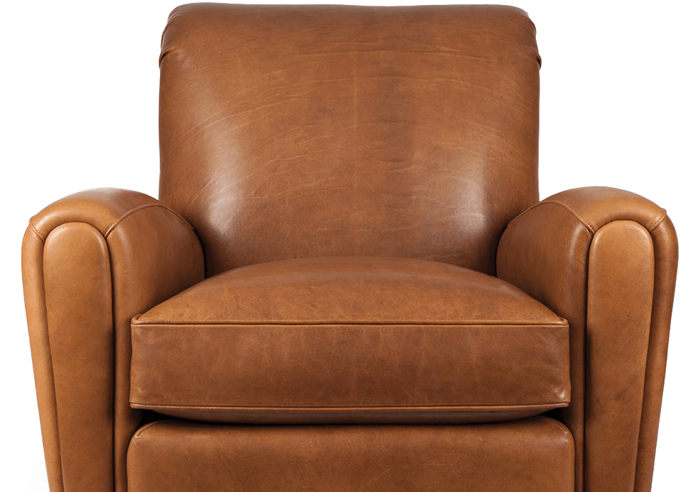 Classic Leather Armchair PNG with transparent background