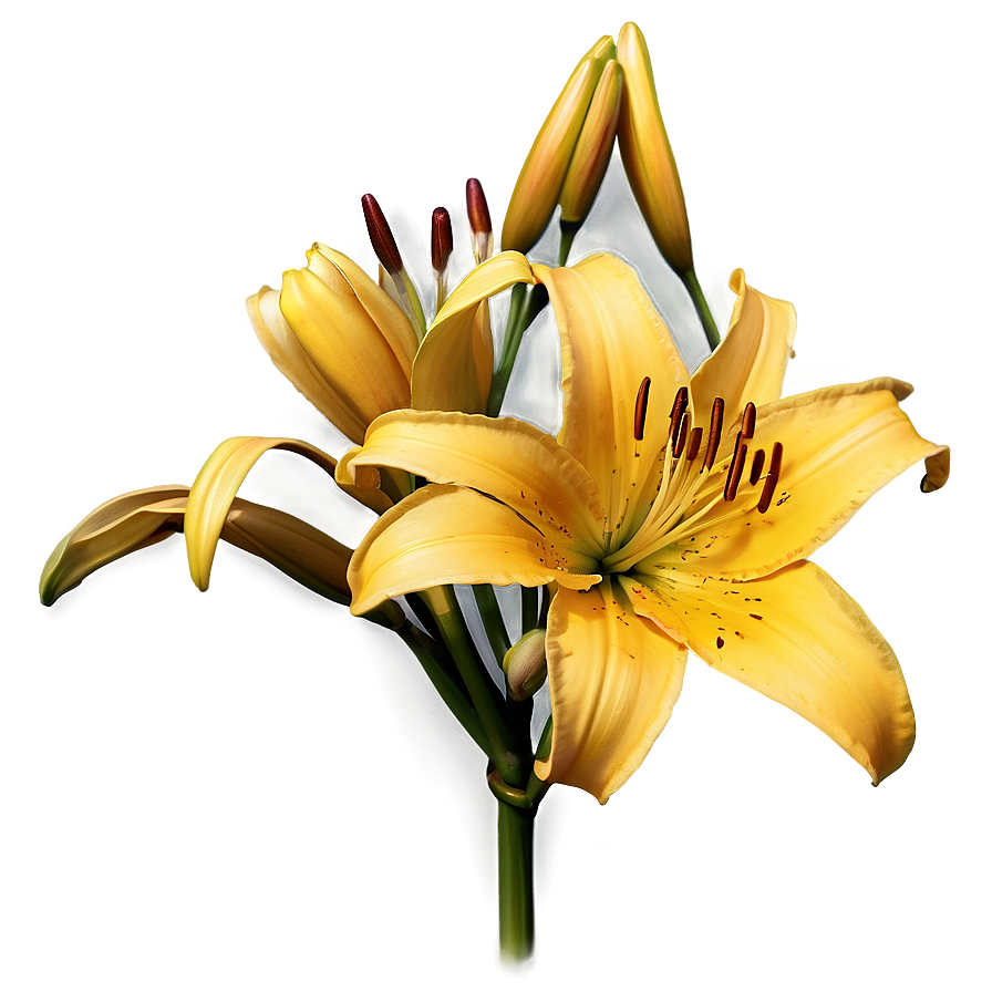 Classic Lilies Sketch Png Qkx48