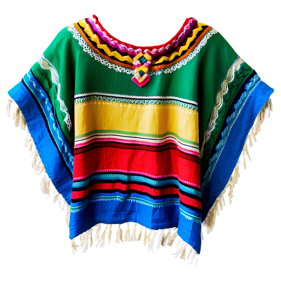 Classic Mexican Poncho Fabric Png Lkj