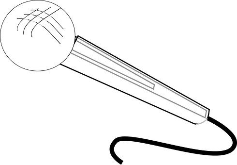Classic Microphone Vector Illustration PNG with transparent background