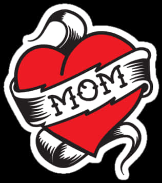 Classic Mom Heart Tattoo Design