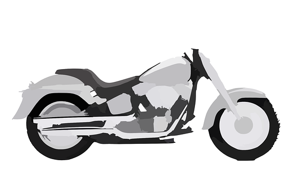 Classic Motorcycle Vector Illustration PNG with transparent background