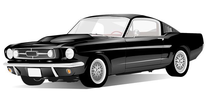 Classic Muscle Car Illustration PNG with transparent background