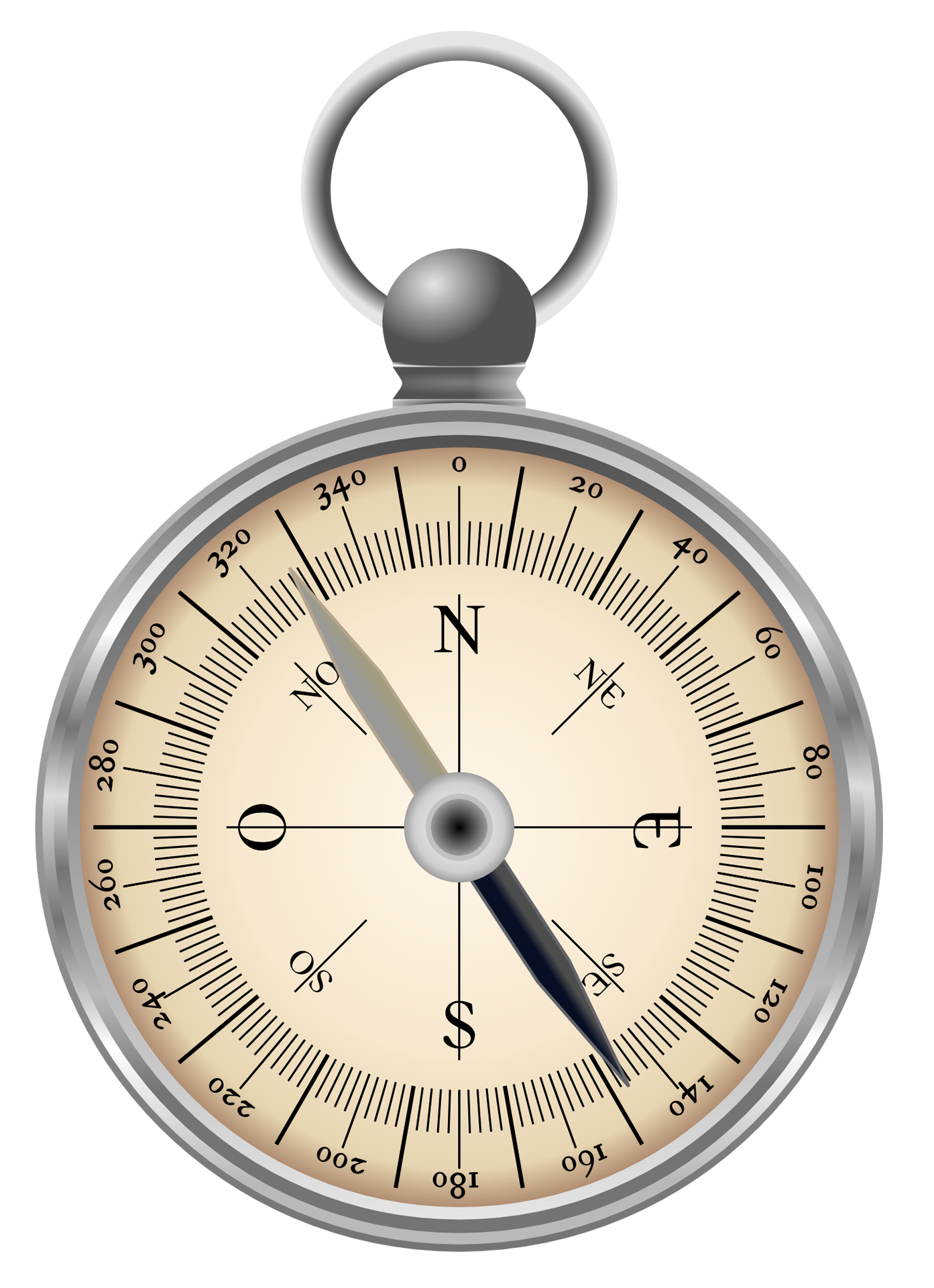 Classic Navigation Compass PNG with transparent background