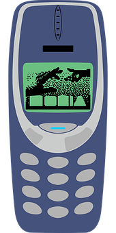 Classic Nokia Phone With Snake Game