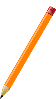 Classic Orange Pencil PNG image with a transparent background, free high-resolution download