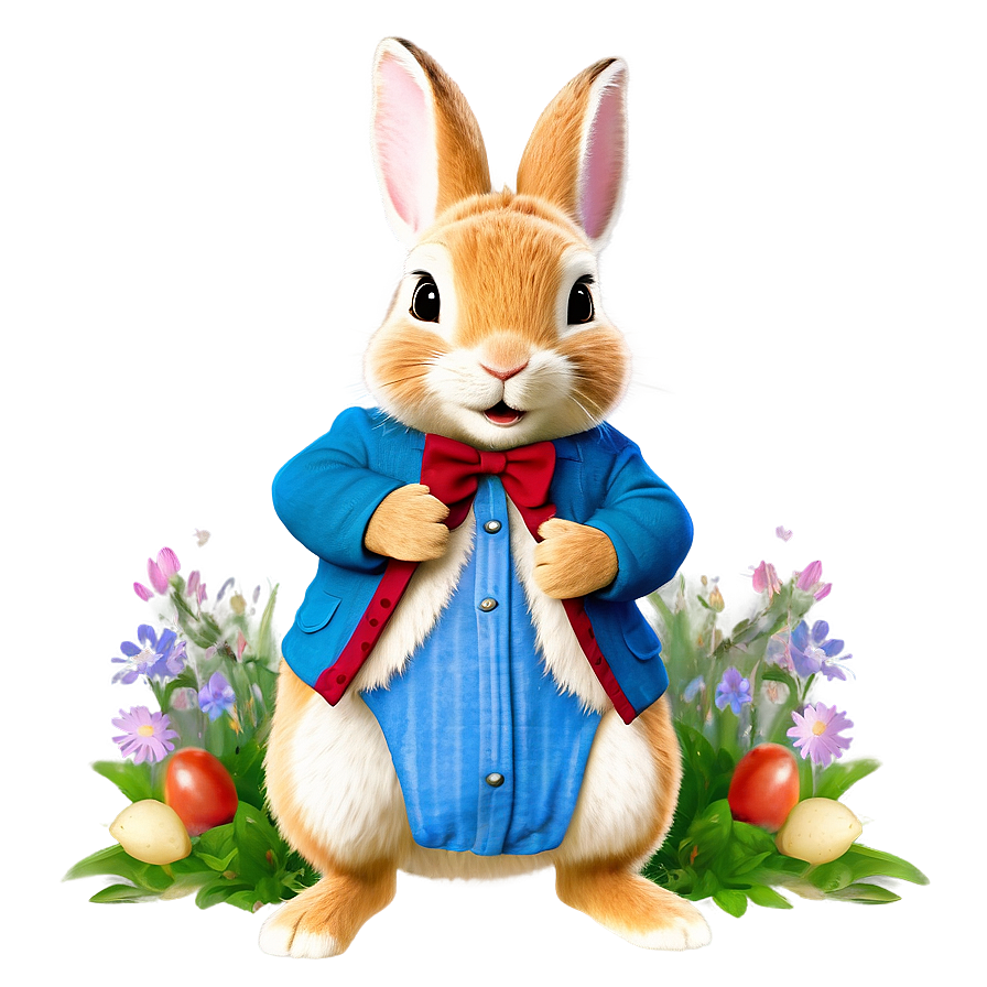 Classic Peter Rabbit Pose Png 06262024