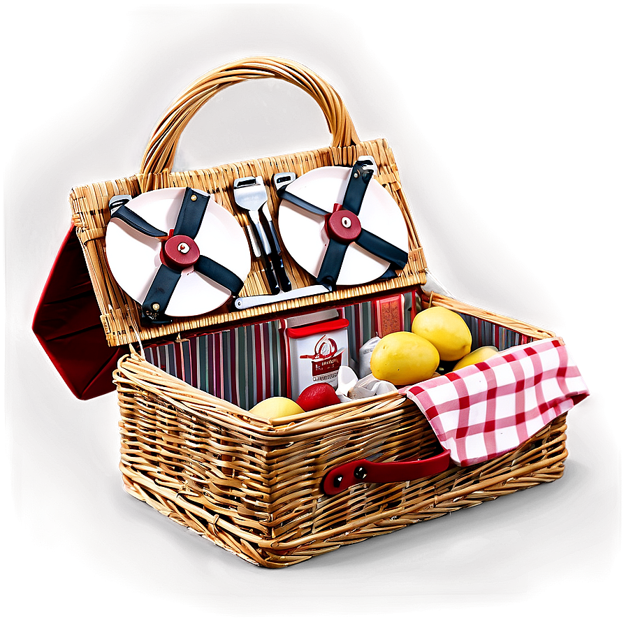 Classic Picnic Basket Png 5