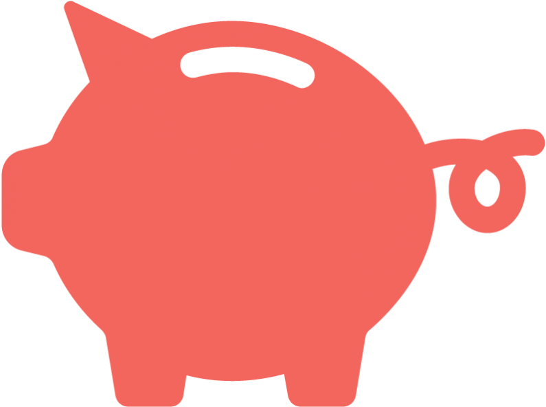 Classic Pink Piggy Bank Icon